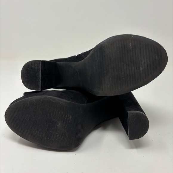 H&M Black Peep Toe Ankle Boots Size 7 - Picture 8 of 15